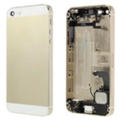iPhone 5 Carcasa Central + Tapa Batería Dorada-Blanca