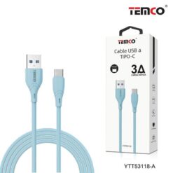 Cable Typo-C Color Azul para Android - iPhone TEMCO