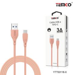 Cable Typo-C Color Rosa para Android - iPhone TEMCO