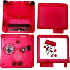 Carcasa Transparente Rojo para Gameboy Advance SP