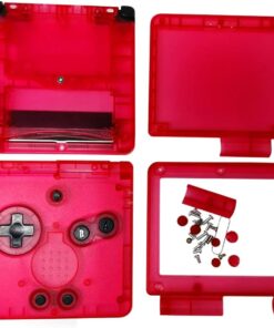 Carcasa Transparente Rojo para Gameboy Advance SP