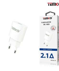 Cargador USB Color Blanco para Móviles TEMCO