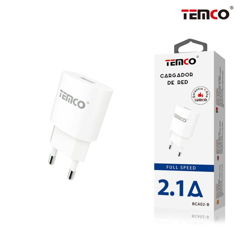 Cargador USB Color Blanco para Móviles TEMCO
