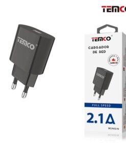 Cargador USB Color Negro para Móviles TEMCO