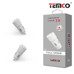 Cargador USB Color Blanco para Coche TEMCO