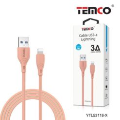 Cable Lightning Color Rosa para iPhone - iPad TEMCO