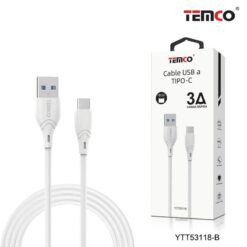 Cable Typo-C Color Blanco para Android - iPhone TEMCO