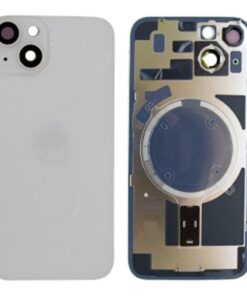 iPhone 14 Tapa Trasera con Soporte de Metal Blanca