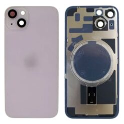 iPhone 14 Tapa Trasera con Soporte de Metal Purpura